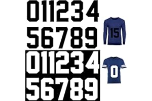 Zonon 22 Pieces Iron on Numbers T Shirt Heat Transfer 0 to 9 Jersey Numbers for Team Uniform Sports(Black, White,8 Inch)