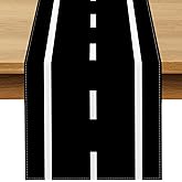 Buxiuer Racetrack Table Runner Race Car Themed Birthday Party Decoration Construction Dining Room Home Kitchen Island Decor (13" x 72")