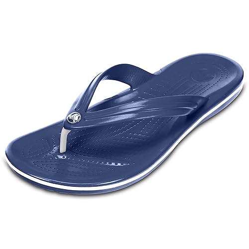 Crocs Kids' Classic Flip Flops | Sandals for Kids, Navy, 10 Toddler