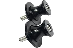 JCSUMRID 2pcs M6 X1.5 Motorcycle Swing Arm Spools Sliders CNC 6mm Swingarm Stand Screw Replacement for Yamaha FZ09 FZ10 MT09 MT10 YZF R1 R6 R125 R6S R25 R3（Black)