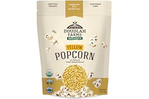 Organic Yellow Popcorn Kernels Unpopped 3 lb - Healthy, Non-GMO, Gluten-Free, Pesticide-Free, Chemical-Free, Glyphosate-Free, Grown in Regenerative Soil in Wisconsin USA by Doudlah Farms