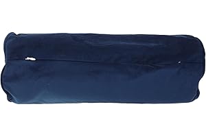 AMUSLESUR Zippered Round Neck Pillowcase 40X15Cm Velvet Cushion Cover for Sofa and Spa Massage Bolster
