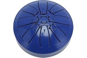 Aramox Steel Tongue Drum, Carbon Steel Music Instrument for Meditation, 4 Inch 8 Notes Hand Pan Drum for Kids and Adults (Blu