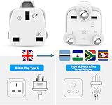 Loydia UK to South Africa Plug Adapter 2 Pack Type M 3 Pin view 2