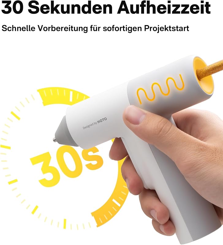 Akku Heißklebepistole Pro, 40 Heißklebesticks Klebepistole, USB-C
