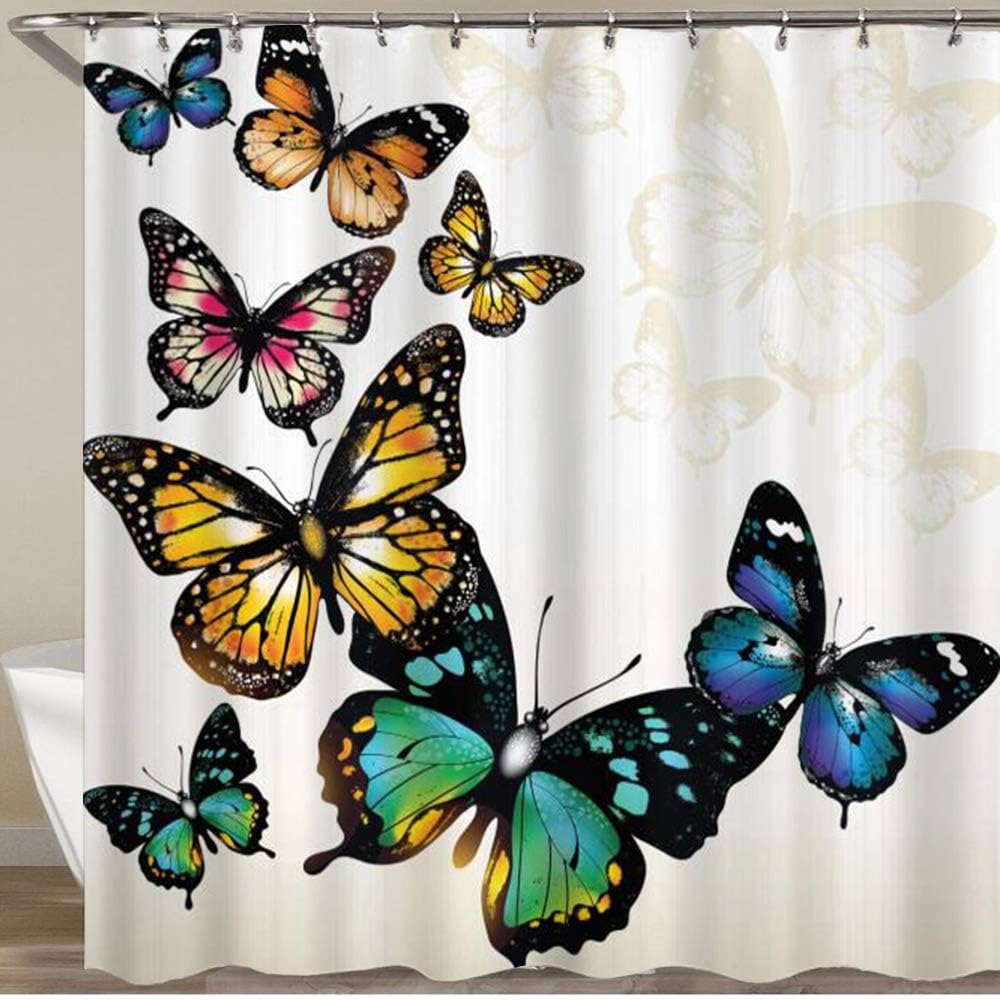 Shower Curtains for Bathroom,Butterfly Vivid Monarch