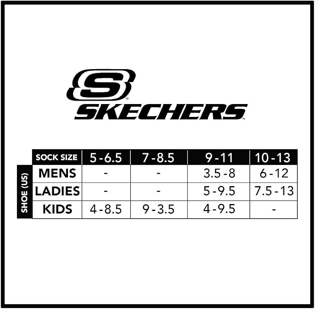 skechers sock size chart