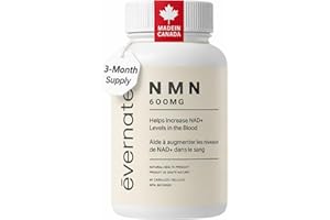 Evernate NMN Supplement 600mg – 99.6% Ultra High Purity Nicotinamide Mononucleotide for NAD+ Support, Cellular Energy & Healt