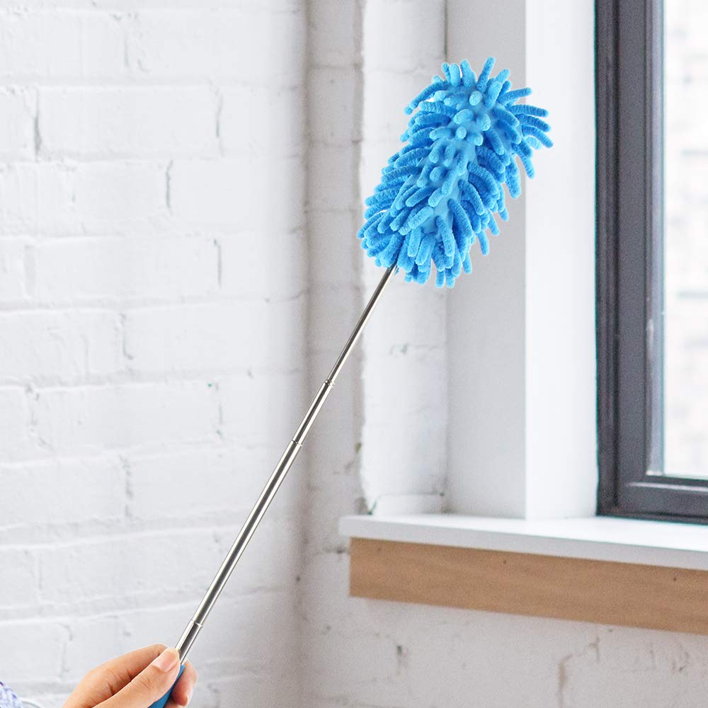mifengdaer 6 Pack Bendable Microfiber Duster Extendable Dusting Brush Washable Duster, 3 Bendable and 3 Straight