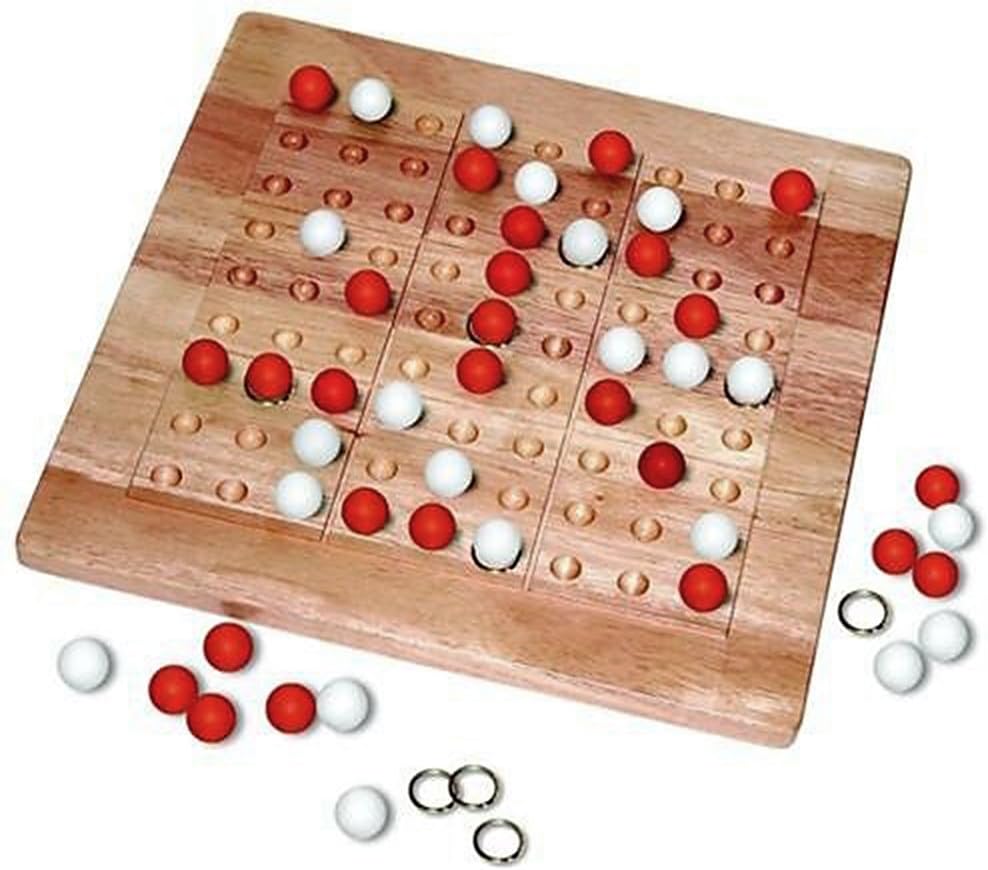 Tic Tac Ku Game by Mad Cave Games (Red/White)