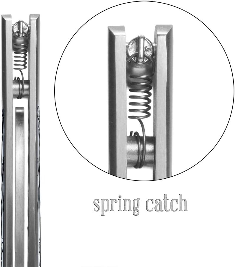 VORNNEX Practice Butterfly Knife with Sure Spring Latch, Full Stainless Steel Black Dragon Dull Balisong Trainer, Unsharpened Butterfly Knife Comb for CS GO Training(Silver) : Sports & Outdoors