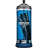 ForPro Multi-Cide Tall Disinfecting Jar, for All Hairstyling Tools Including Brushes, Combs & Shears, 37 oz, 11.5â€ H x 4.25â
