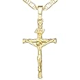 varger Cross Necklace 14K Gold Necklaces for Women Crucifix Necklace Gold cross Pendant 45cm