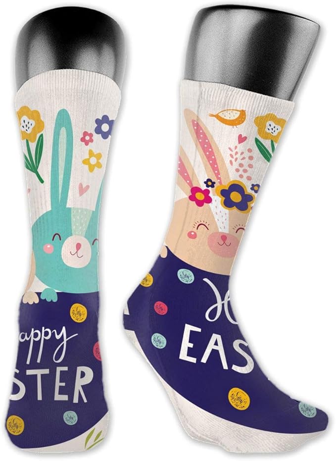 Happy Easter Egg Bunny Unisex Casual Comfortable Stockings