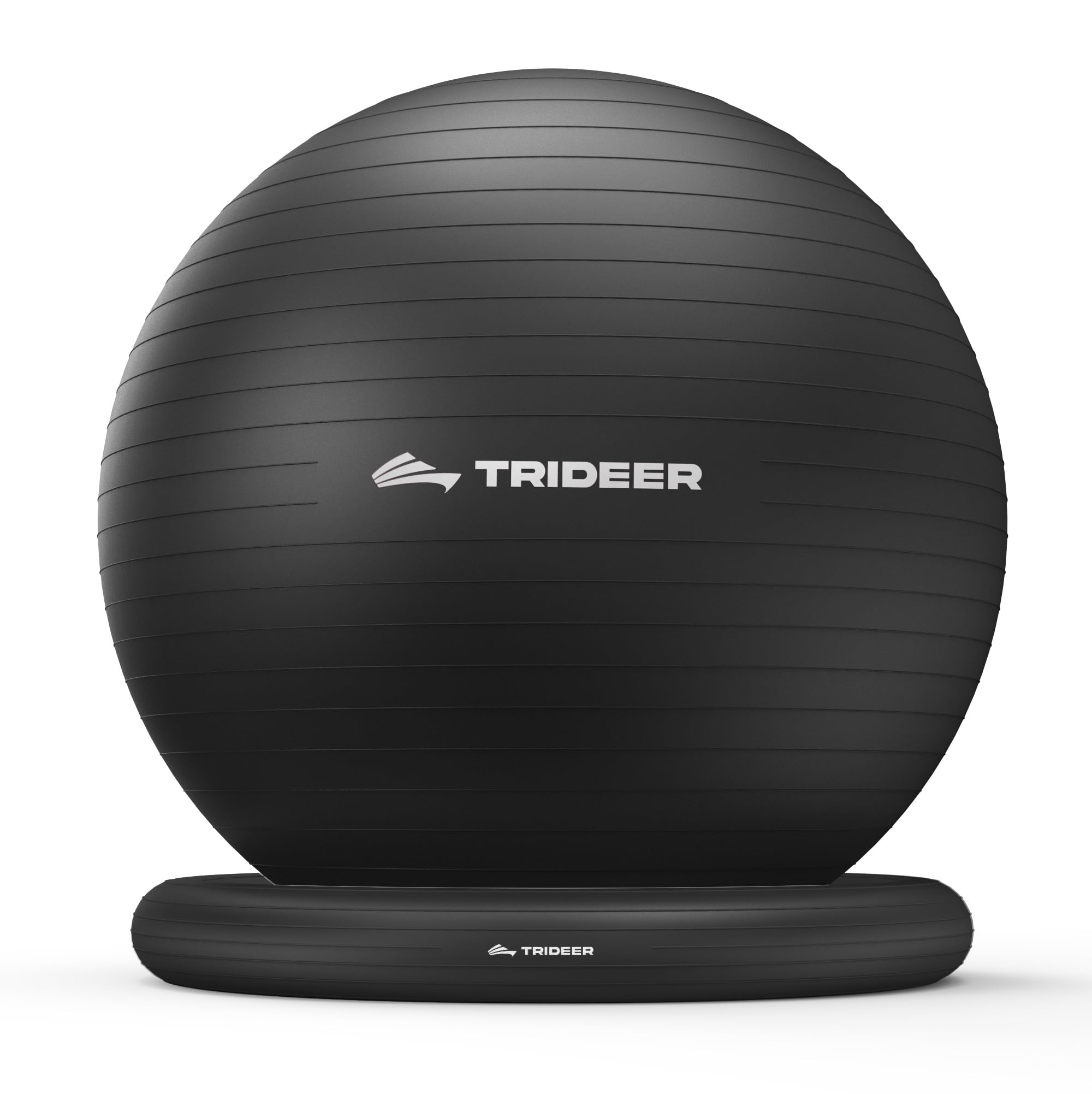 Photo 1 of Trideer Exercise Ball for Office Desk, Yoga Ball Chair to Relieve Back Pain, Stability & Fitness Ball Seat with Base, Home Gym Core Workout, Abs, Stretching & Therapy