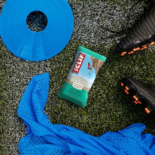 CLIF BAR – COOL MINT CHOCOLATE WITH CAFFEINE – MADE WITH ORGANIC OATS – ENERGY BARS – NON-GMO – PLANT BASED PROTEIN BARS (10 PACK)