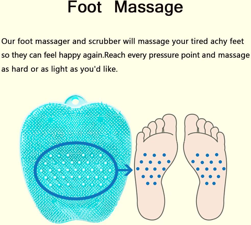Shower Foot Scrubber Massager Cleaner for Shower Floor , Acupressure Mat with Non-Slip Suction Cups, Improve Circulation,Exfoliation, Massage Mat, Foot Cleanerand Reduce Feet Pain: Health & Personal Care
