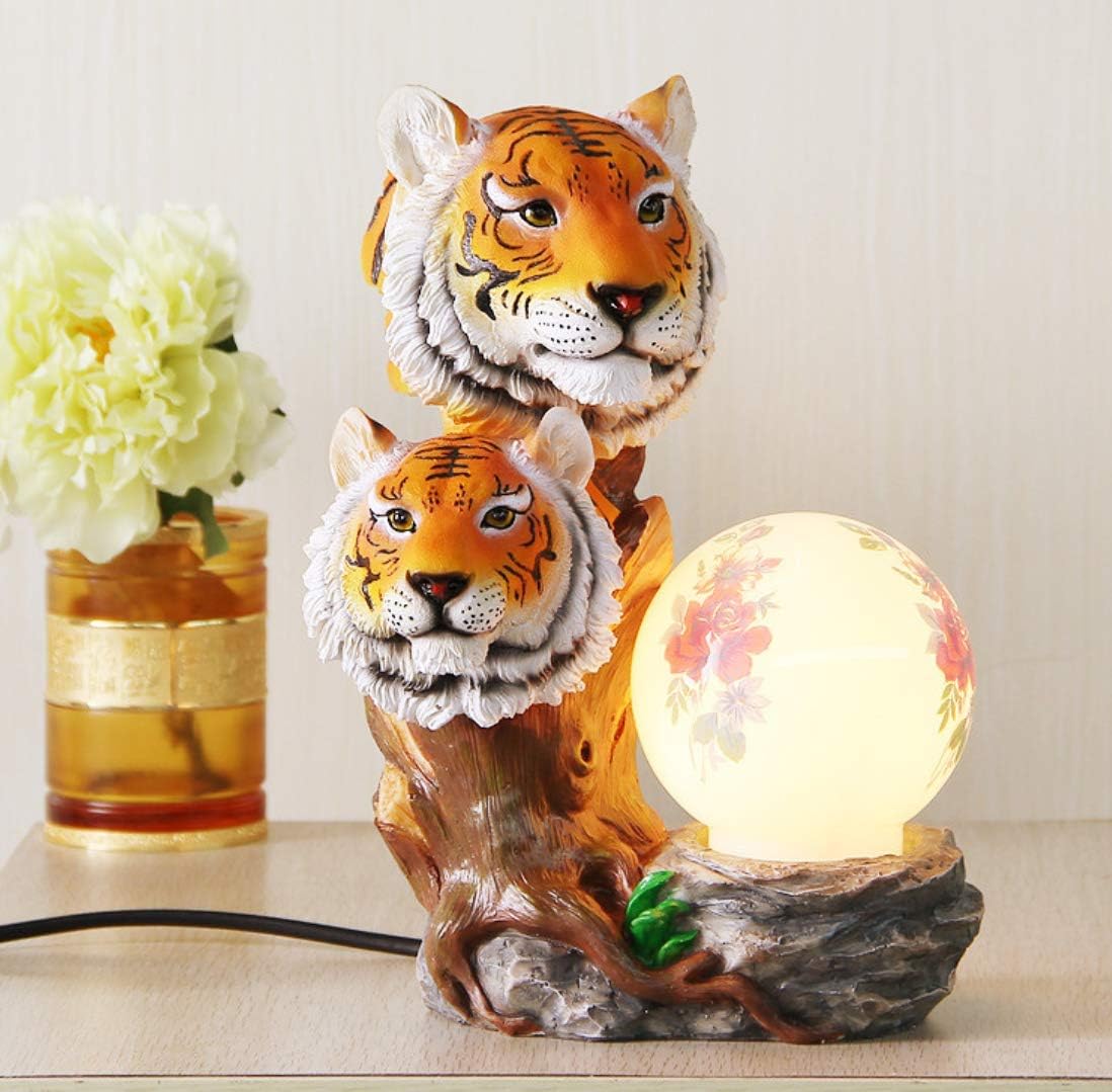 HUAQIMEI 3D Illusion Night Light Bedside Table Lamp, Creative Double