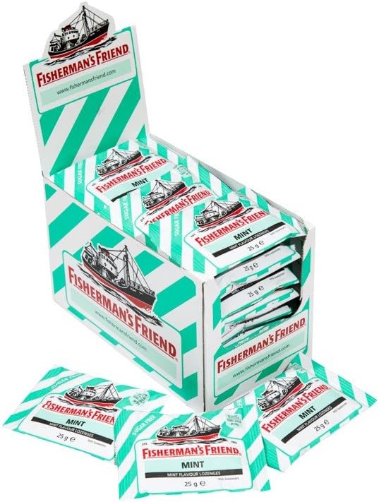 Fishermans Friend Mint Sugar Free Extra Strong Menthol Lozenges, Pack of 24 (25 g), Black, 11.9 cm x 10.4 cm x 19.1 cm - Image 3