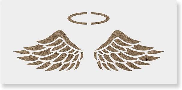 Amazon.com: Angel Wings Stencil Template for Walls and Crafts ...