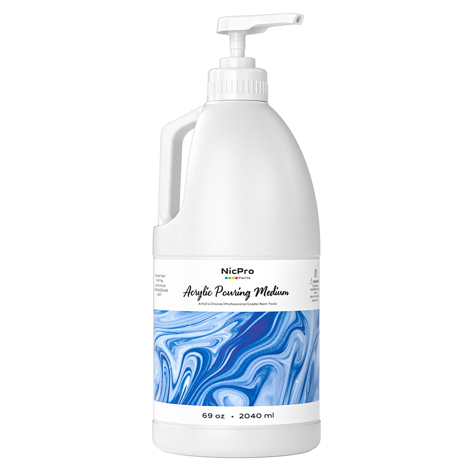 Photo 1 of Nicpro Pouring Medium for Acrylic Paint 69oz / 2040ml, Acrylic Paint Thinner, Acrylics Flow Medium Improve Flow Consistency