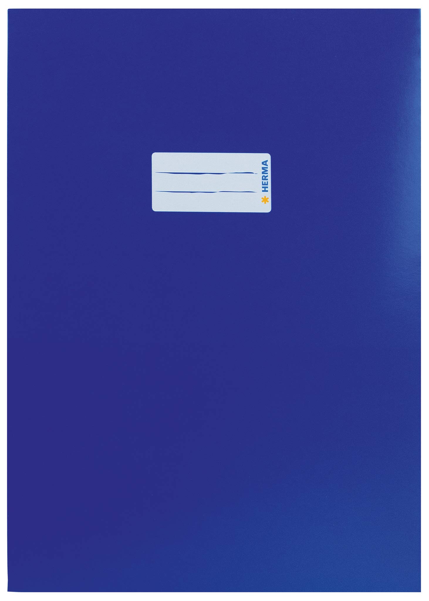 HERMA Cardboard Exercise Book Cover A4, with inscription field, made of extra-strong cardboard, slip on cover jackets for school, blue — image 1
