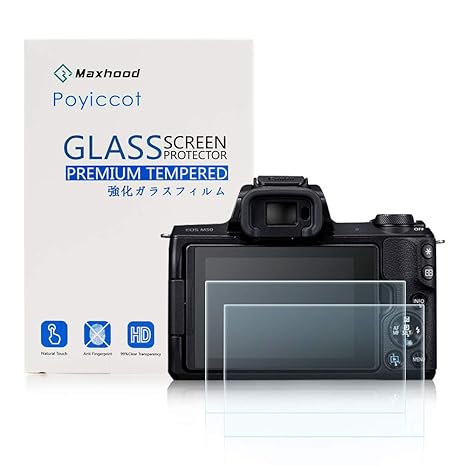 Maxhood - Protector de Pantalla de Cristal Templado para Canon EOS ...