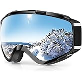 findway Ski Goggles OTG - Over Glasses Snow/Snowboard Goggles for Men, Women & Youth - 100% UV Protection