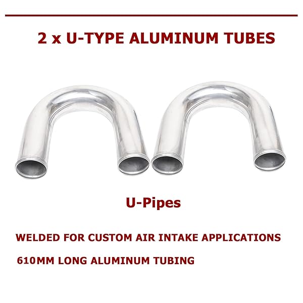 UNIVERSAL 8 PCS 2.5-INCH INTERCOOLER PIPING KIT + U BEND + T-BOLT CLAMPS + SILICONE COUPLERS