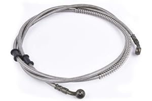 MTATCN 86" Stainless Braided Hydraulic Brake Hose Line for GY6 Kazuma Sunl Taotao Roketa Jonway Scooter Moped ATV Dirt Bike Go Kart