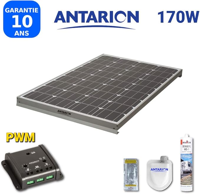 ANTARION Kit Black Booster 170 W - Pack production solaire pour van