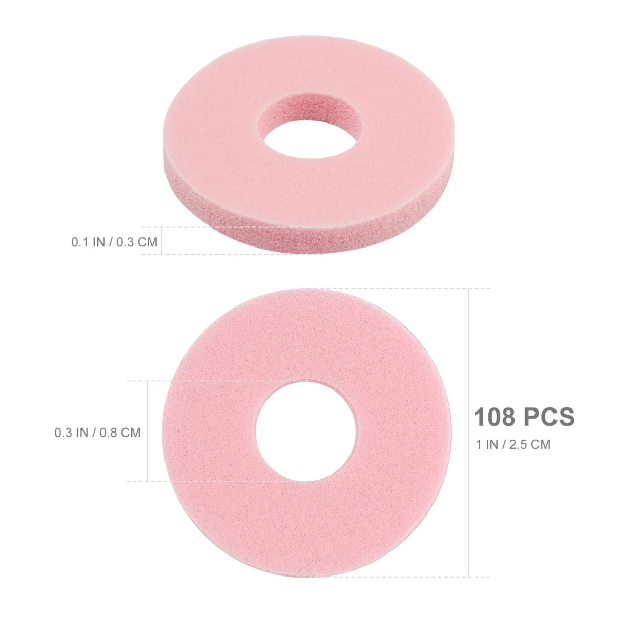 HEALLILY Foam Callus Cushion Self Adhesive Soft Foam Callus Cushions Toe Pads Corn Protector Callus Cushions for Pain Relief Feet Toes 108PCS 12 Sheets : Beauty