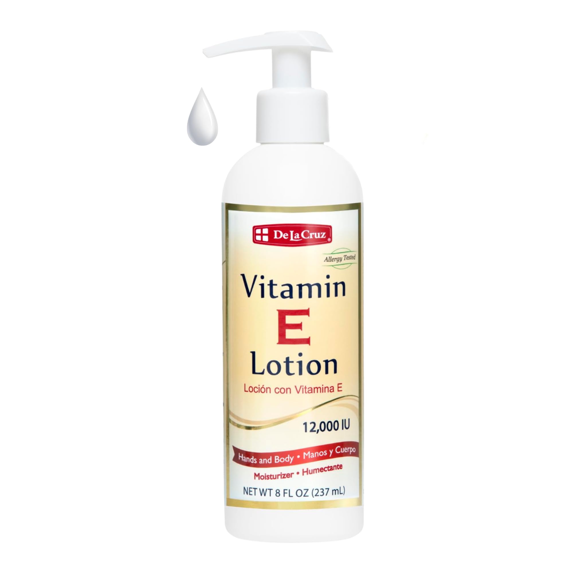 De La Cruz Vitamin E 12,000 IU Lotion, 8 fl oz (237 ml) – De La Cruz