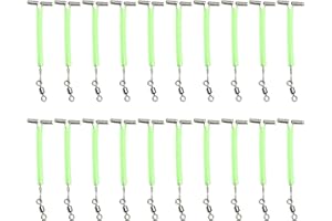 20 Pcs Tube Fishing Tackle Set with Sway Swivel T Shape 3 Way Arm Connector for Tackle Making