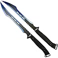 Tactical Master 27" Twin Tactical Machete 2 Pcs Set, Ninja Sword, Full Tang Katana Twin Sword. for Collection, Gift, Camping, Outdoor Sports