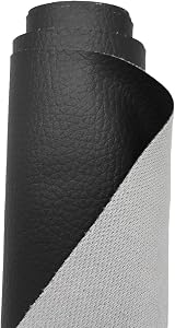 A-Express Grained Faux Leather Vinyl Upholstery Black 2m 200cm x 140cm