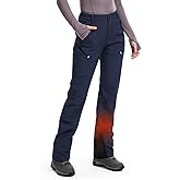 Moosehill Women's Ski Snow Pants: Fleece Lined Waterproof Insulated Softshell for Winter Outdoor Hiking with 5 Pockets