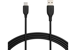 Amazon Basics USB-C to USB-A 2.0 Fast Charger Cable, 10 Foot, 480Mbps Speed, USB-IF Certified, for Apple iPhone 15, iPad, Samsung Galaxy, Tablets, Laptops, Black