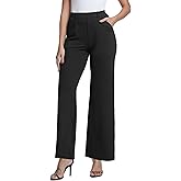 CFRTMTBB Womens Dress Pants Wide Leg Work Pants High Waisted Casual Stretchy Slacks Business Office Trousers with Pockets