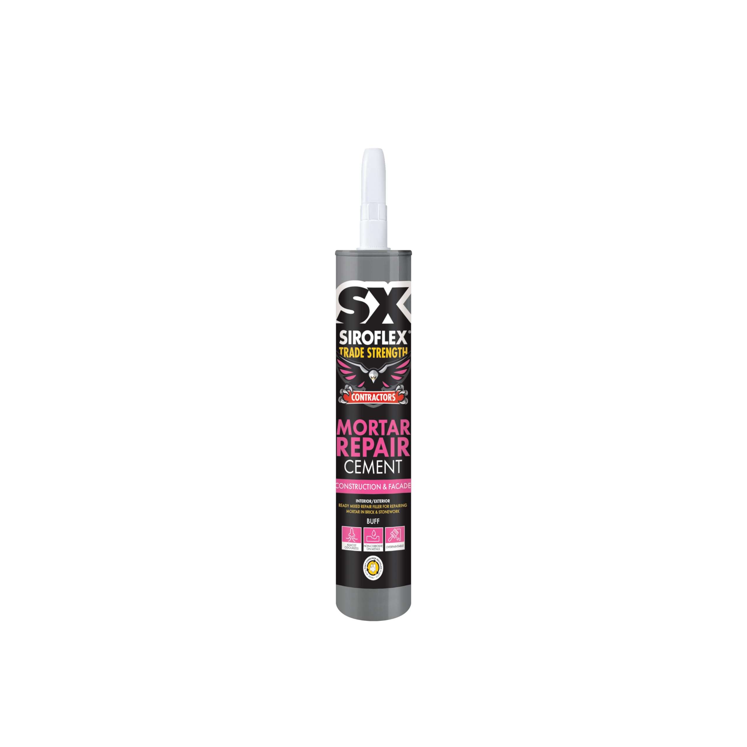 SX Siroflex Mortar Repair Cement Buff – Ready to use repair mortar for Pointing jobs & Damaged Masonry Joints - Adheres without primer on Damp Surfaces - Interior & Exterior – 300ml