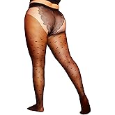 LUCKELF Cute Hearts Pattern Tights Multicolor Sheer Tights for Women Plus Size Lace Stockings