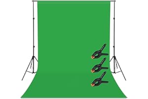 Zdada Green Screen Backdrop Background - 6.5ftx10ft Collapsible Green Photo Backdrop Background for Photography Screen Video 