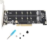 Yoidesu Dual M.2 NVMe SSD to PCIe X8 Adapter Card M Key Hard Drive Converter view 5