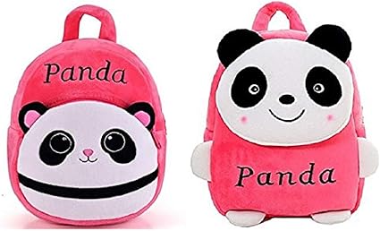 Blue Tree School Bag for Kids/Girls/Boys/Children Plush Soft Bag Backpack Panda Cartoon Bag Gift for Kids Cartoon Toy Cute Birthday Return Gift/ School Bag/ Travelling Carry Picnic Bag/ Teddy Bag For Children (Pink_3 to 5 Year)