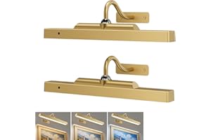 Craftersmark - Wireless Photo Lights 12 Inch 2 Pack 4400mAh Battery Wireless Wall Light, 350LM Dimmable Remote Timer for Pain