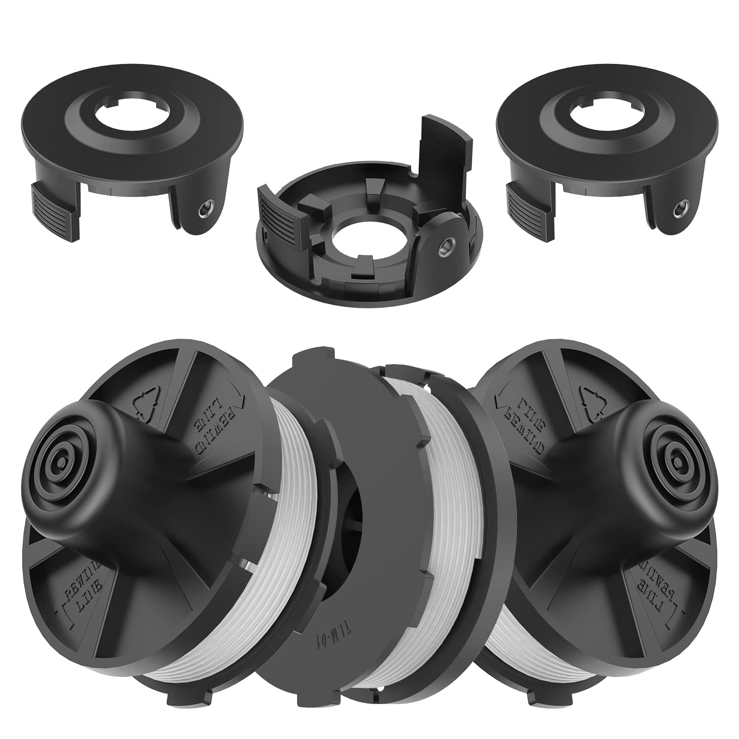 Strimmer Spool Line,3 Pack 195858-1 Tap&Go Replacement Spool Set for Makita Trimmer Head,Strimmer Wire Compatible with Makita DUR181 DUR193