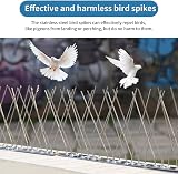 Moyofree 2M Bird Spikes Stainless Steel Pigeon Deterrent for Roofs Windows view 6
