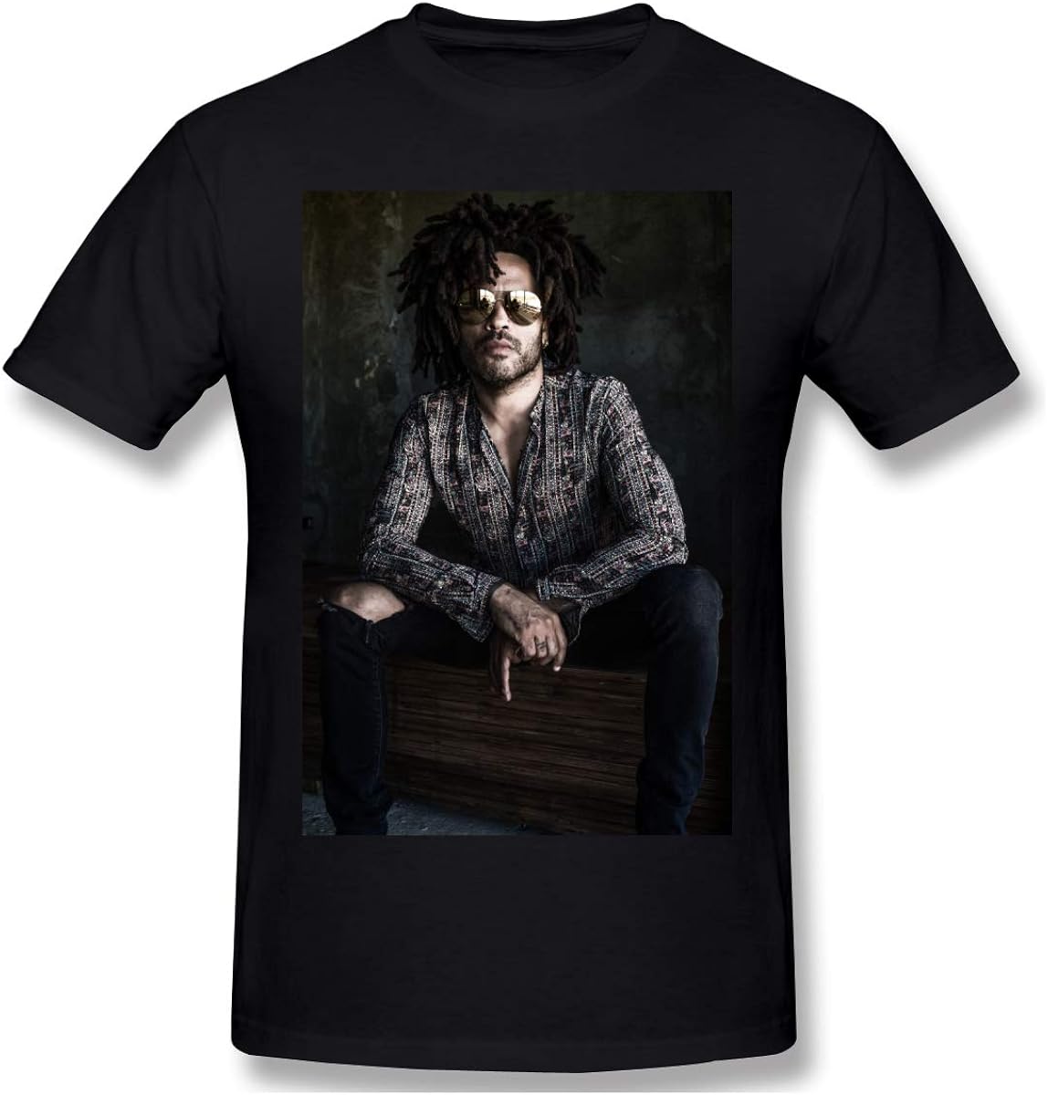 lenny kravitz black and white america shirt