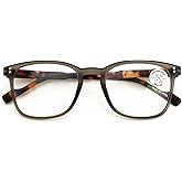 V.W.E. Lightweight Men Progressive Bifocal Reading Glasses – No Line, No Bubble – Clear Zero Power on Top Readers