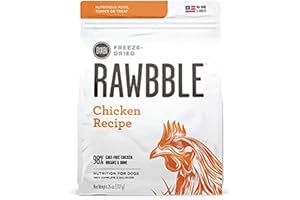 BIXBI Rawbble All-Natural Freeze Dried Dog Food, Chicken, 30 Ounce